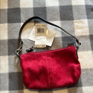 Coach Wristlet Elegant Red Handbag